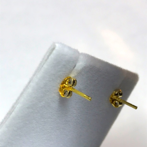 14KT GOLD-PLATED STERLING SILVER Coffee Cup Studs - Picture 7 of 11
